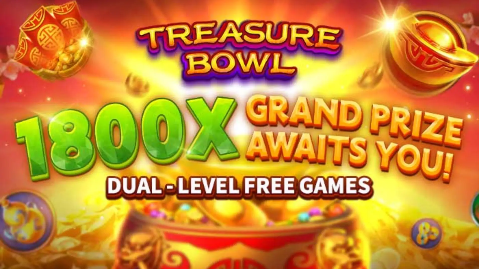 Multiplicadores Treasure Bowl 8143 - 7777x Máximo com Tigela Dourada